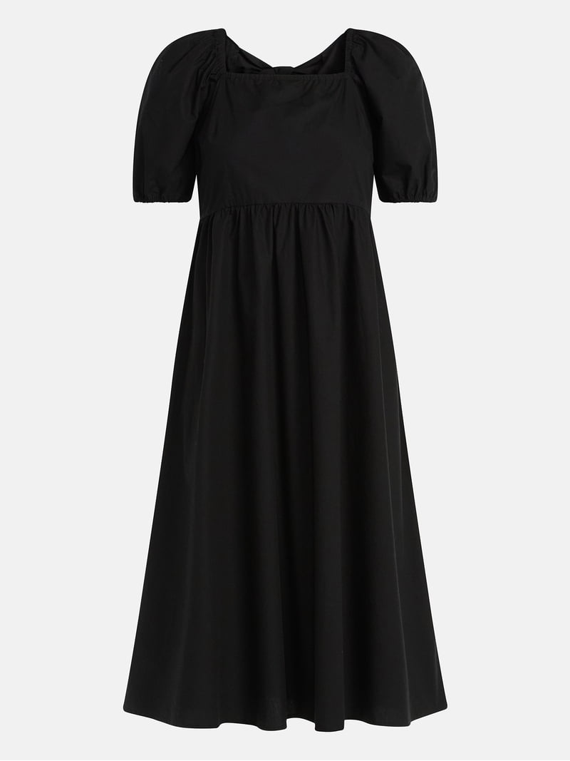 after five black dresses H&M Black Mesh Insert Midi Dress – Circular Clothing Co