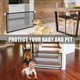 thumbnail image 4 of OUSITAID Magic Pet Gate Pet Safety Gate Portable Folding Mesh Safety Fence Dogs Barrier with 4pcs Hooks and 2pcs Telescopic Rod Net Gate Tear-resistant Enclosure Divider for Doorway Stair, 4 of 7