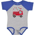 thumbnail image 3 of Inktastic Valentine Fire Truck with Cute Dalmatian and Hearts Boys or Girls Baby Bodysuit, 3 of 5