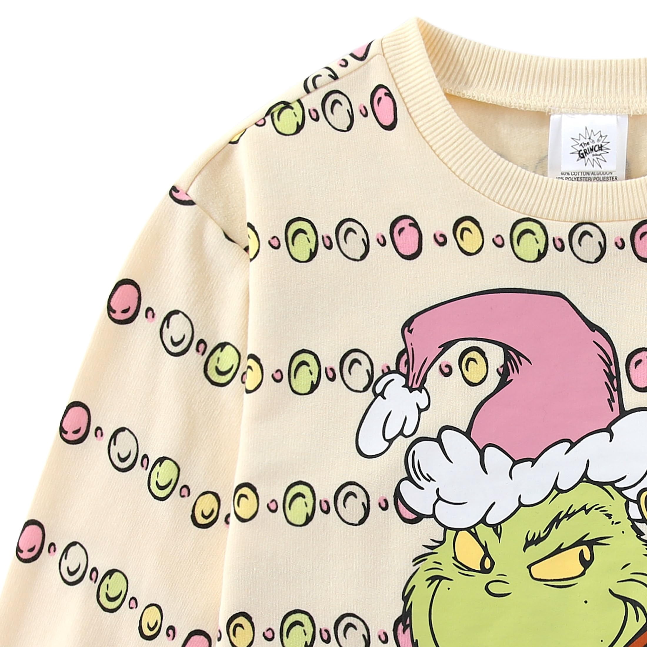 Dr. Seuss Grinch Santa Hat Sweatshirt and Pants Set (Girls), 3 Piece Set, Sizes 4-6X