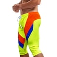 thumbnail image 2 of Yaoyar Mens Swim Pants Stylish Long Swim Trunks with Fashionable Color Blocks Quick-Drying Square-Leg Sunscreen Swimwear, 2 of 5