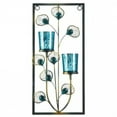 thumbnail image 2 of Home Decorative Peacock Rectangular Wall Sconce - Two Candles, 2 of 3