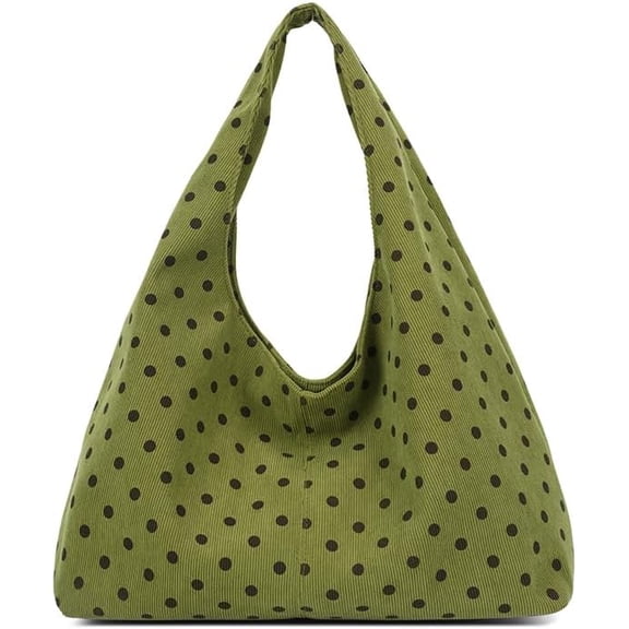 SPEKSEE Polka Dot Hobo Bag for Women Trendy Slouchy Shoulder Bag Soft Handbag Underarm Purse For Work Travel