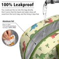 thumbnail image 5 of Womens LightYellow Cartoon Dinosaurs Volcanoes Palm Trees Pattern Lunch Box for Work,Insulated Lunch Bag for Women,Loncheras Para Mujer,Leakproof Adult Lunch Bag for Work,Beach,Travel,Picnic,Camping, 5 of 7