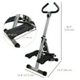 thumbnail image 2 of CoSoTower Height Adjustable Stair Stepper, Stepper Exercise Machine with Handlebar, LCD Monitor, Black, 2 of 5