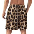 thumbnail image 2 of NICKSUN Shorts de Pyjama Amusants pour Hommes, Bas de Pyjama Courts Doux avec Poches, Imprimé Léopard Mignon, 5TG, 2 of 6