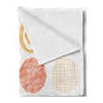 thumbnail image 2 of Colorful Soft Flannel Fleece Blanket, Doodle Style Scribble Composition Circles Stripes Childish Joyful Illustration, Cozy Plush for Indoor and Outdoor Use, 60" x 80", Orange Coral, by Ambesonne, 2 of 5