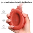 thumbnail image 3 of TOZO HT2 Wired/Wireless Over Ear Noise Cancel Headphone for Adults, ANC/ENC Mics, 60H, Hi-Res Audio, App-32EQ, Foldable/Adjustable Headband, AUX 3.5mm, Comfort Earcup for Home Sport, Orange Red, 3 of 11