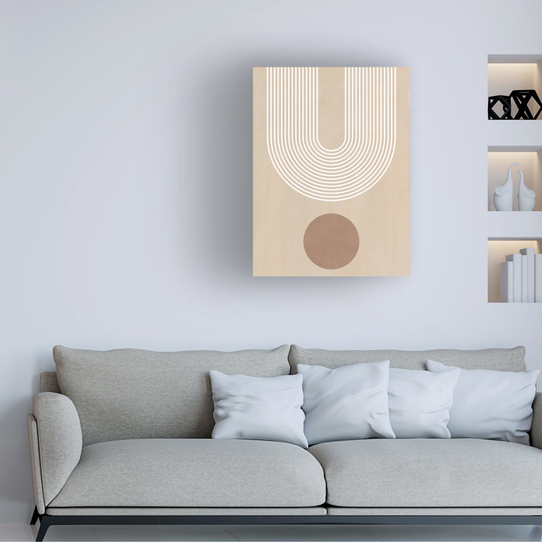 Trademark Fine Art Elena Ristova  Beige Arc Poster No.3 Canvas Wall Art