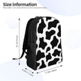 thumbnail image 4 of Disketp Cow Print Black White Mochila Unisex de Apertura Lateral Completa, Mochila para Laptop para Escuela, Trabajo y Viajes, 4 of 8