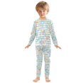 thumbnail image 6 of FORMRS Long Sleeve Top and Pants Pajama Set for Niños 2-Piece Sleepwear, Sizes 18M-8Y, Small Pastel Pattern, 6 of 6