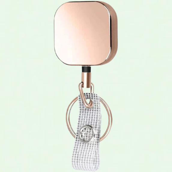 Uniclife 2-Pack Heavy Duty Badge Holders With Retractable Reel - Hard Plastic Case, Holds 4 Cards