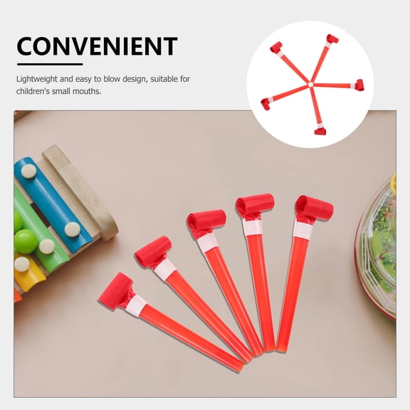 NIAIZEK 70pcs Red Plastic Party Blowouts Noise Makers for New Year Celebration and Birthday Party Favors