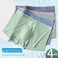 thumbnail image 1 of 4Pcs Men's Underwear Ice Silk Mesh Boxer Shorts Sexy Panties Man Underpants Thin Male U Convex Lingerie Wholesale Lots L-6XL 9916 XXXL, 1 of 6