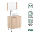 thumbnail image 3 of Gabinete Para Baño Mueble Lavamanos Con Espejo Ovalin y Monomando Fibra de Madera MFC  KingsHouse beige Estandar, 3 of 8