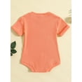 thumbnail image 3 of Bagilaanoe Newborn Baby Girl Rompers Short Sleeve Bodysuit 3M 6M 12M 18M 24M Infant Summer Ribbed One Piece Jumpsuit, 3 of 9