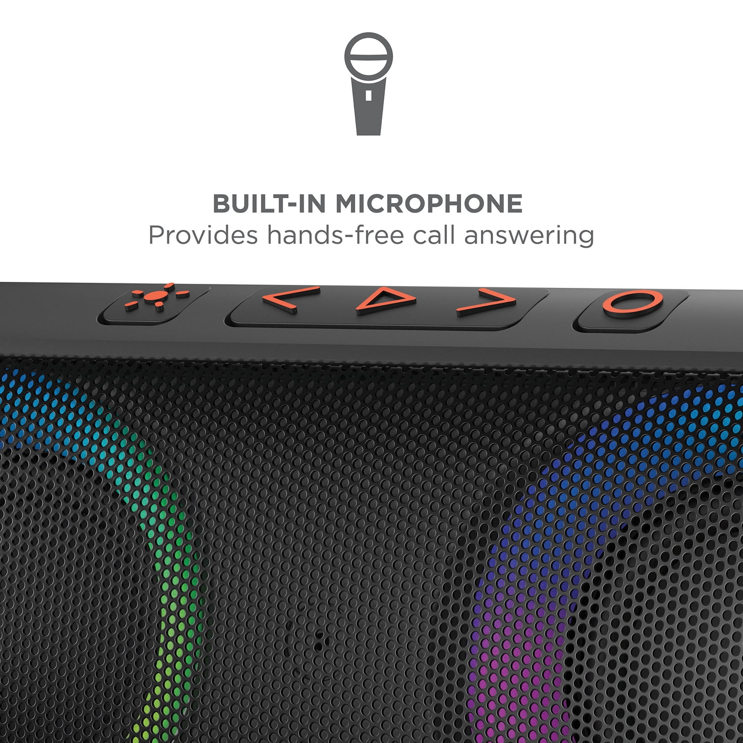 ION Uber Boom Built-in Handle LED Lighting Waterproof Wireless Bluetooth Portable Speaker, Black, UBERBOOMXUS