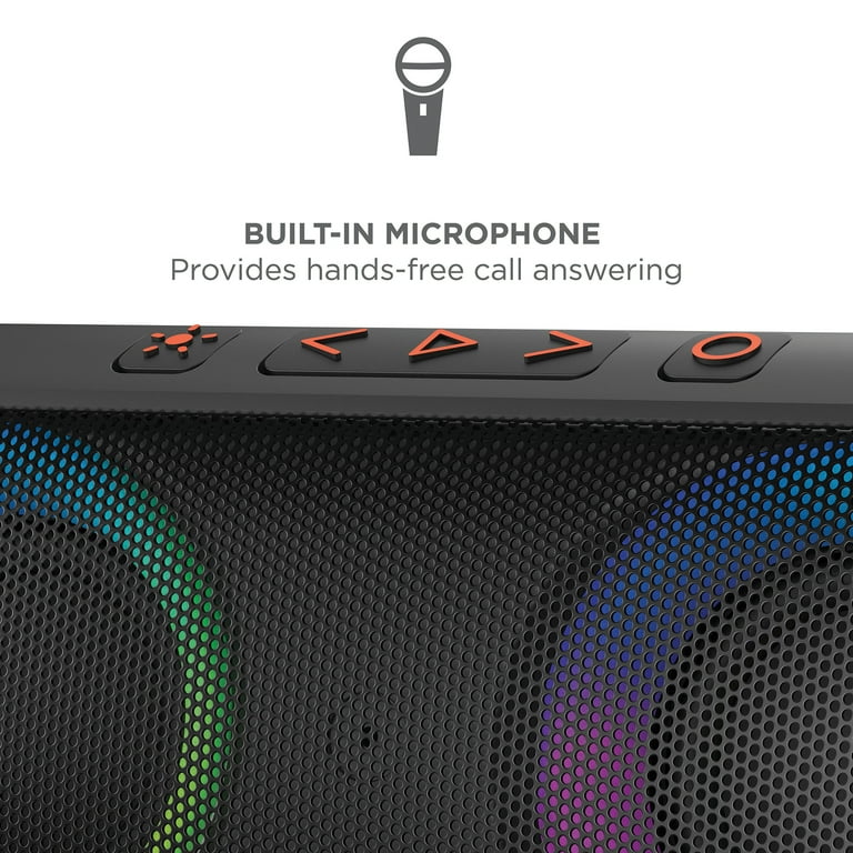 ION Uber Boom Portable Bluetooth Speaker with Speakerphone Lights