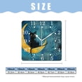 thumbnail image 2 of 16 Inch Wall Clock Battery Operated Square Clock for Office, Kitchen, Outdoor, Living Room,Black Cat Starry Night Stars Chic, 2 of 4