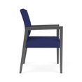 thumbnail image 2 of Pemberly Row Waiting Reception Guest Chair Wood Frame in Blue, 2 of 5