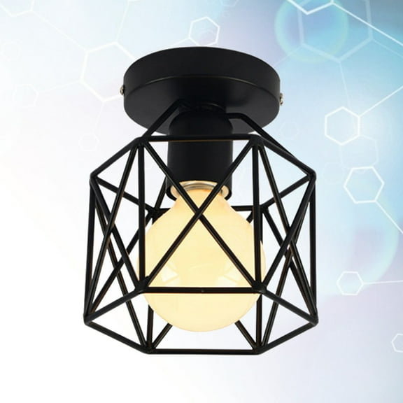 FRCOLOR Creative Iron Ceiling Light Industrial Ceiling Light Fixture Aisle Corridor Lamp Light (With Light Blub)