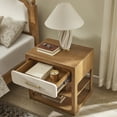thumbnail image 2 of Morden Fort Nightstand Wood Modern Bedside Table for Bedroom, Living Room, Removable Drawer, Natural Wood Finish, 2 of 9