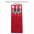 thumbnail image 4 of Bearachild 4 unids/set muñeco de nieve navideño cubiertos tenedor soporte vajilla cubiertos bolsa de almacenamiento de dulces para bolsillo de fiesta de Kits de decoración para fiestas Bearachild HA068877-00B, 4 of 6