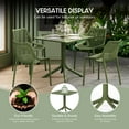 thumbnail image 4 of WestinTrends Playa 31.5" Square Plastic Outdoor Patio Dining Table, Olive Green, 4 of 13