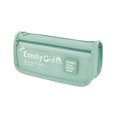 thumbnail image 1 of Estuche para lápices de tela Oxford transparente verde de gran capacidad, 1 of 2