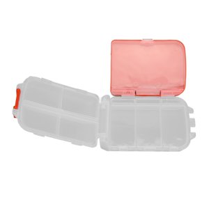 Cas de pilule pliable, organisateur hebdomadaire de pilule portable pour l'huile de poisson pour les vitamines rouge