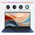 thumbnail image 4 of 17.3" FHD High-performance laptop, Office 2024, Windows 11, Conference camera, Type-C 65W PD fast charger, Intel i3-1215U 32GB 1TB SSD, Lightweight Business Computer, fingerprint, Backlit keyboard, 4 of 9