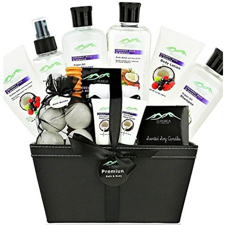 Gift Baskets Canada Spa - Premium Deluxe Bath & Body Gift Baskets. 18 PC Large Spa Basket for Birthday Gifts Holiday Gift etc. #1 Spa Gift Basket for Women, Teens! Women Gift Basket Ideal for Mothers Day Gift for Mom!