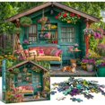 thumbnail image 2 of Puzzle Tang Mosaic Flower House 1000 piezas para adultos, 2 of 7