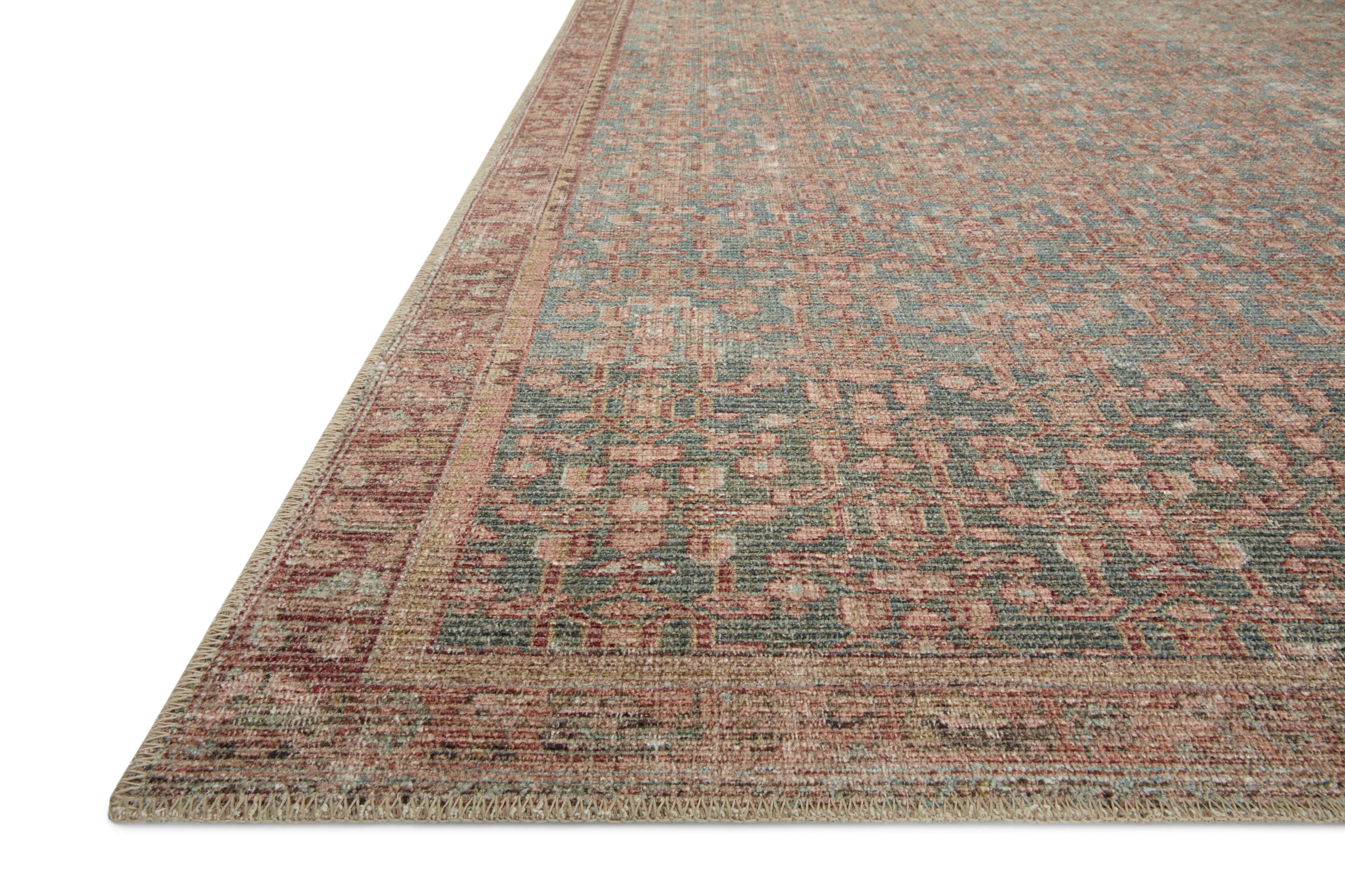 Angela Rose x Loloi Aubrey Blue / Terracotta 2'-6" x 12'-0" Runner Rug