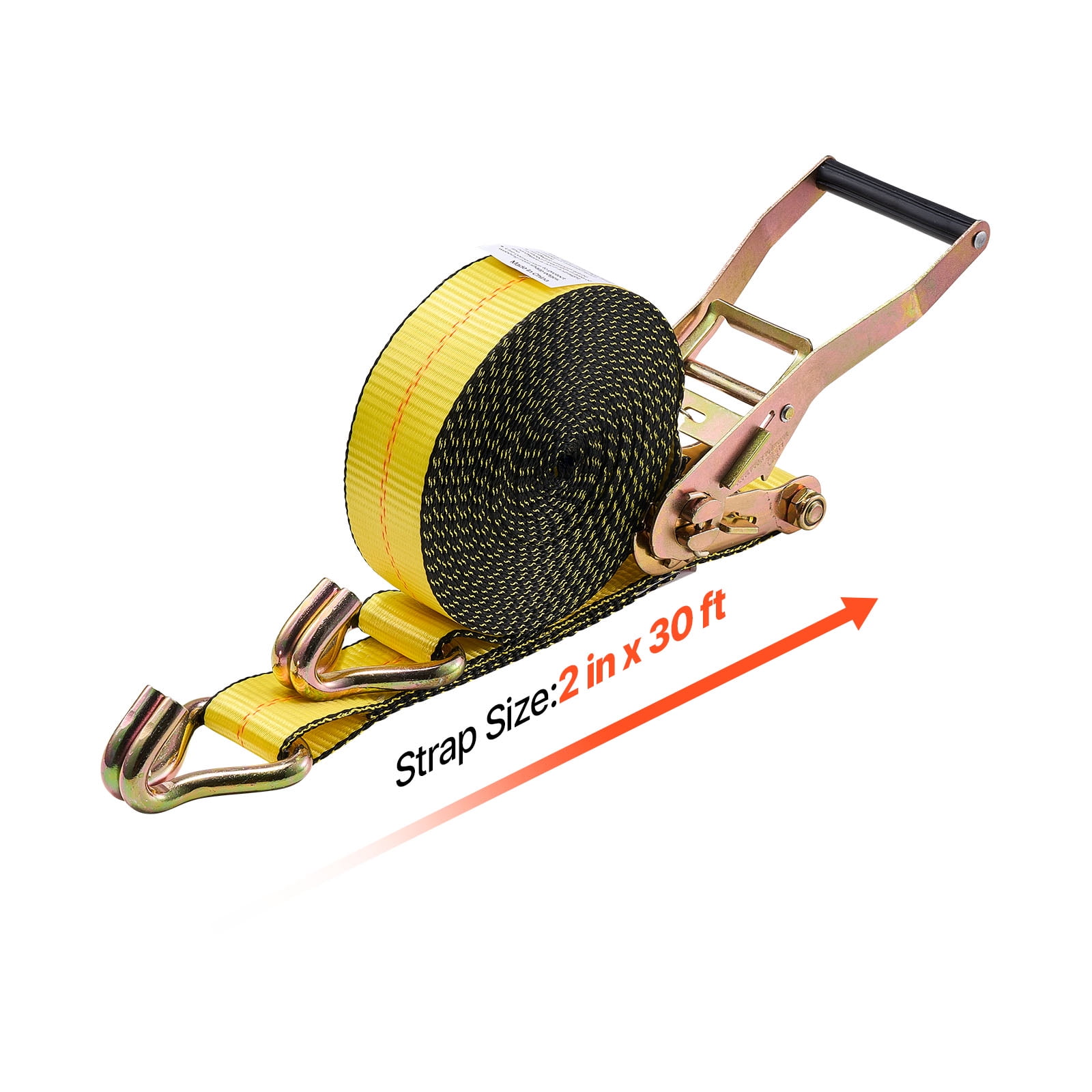 KFFKFF Heavy Duty Ratchet Straps, 2 in x 30 ft, Tie Down Straps with Double J Hook, 10,000 lbs Break Strength, Carry Bag Included, Ideal for Securing Loads on Trailers, Motorcycles, Kayaks, Car Roof