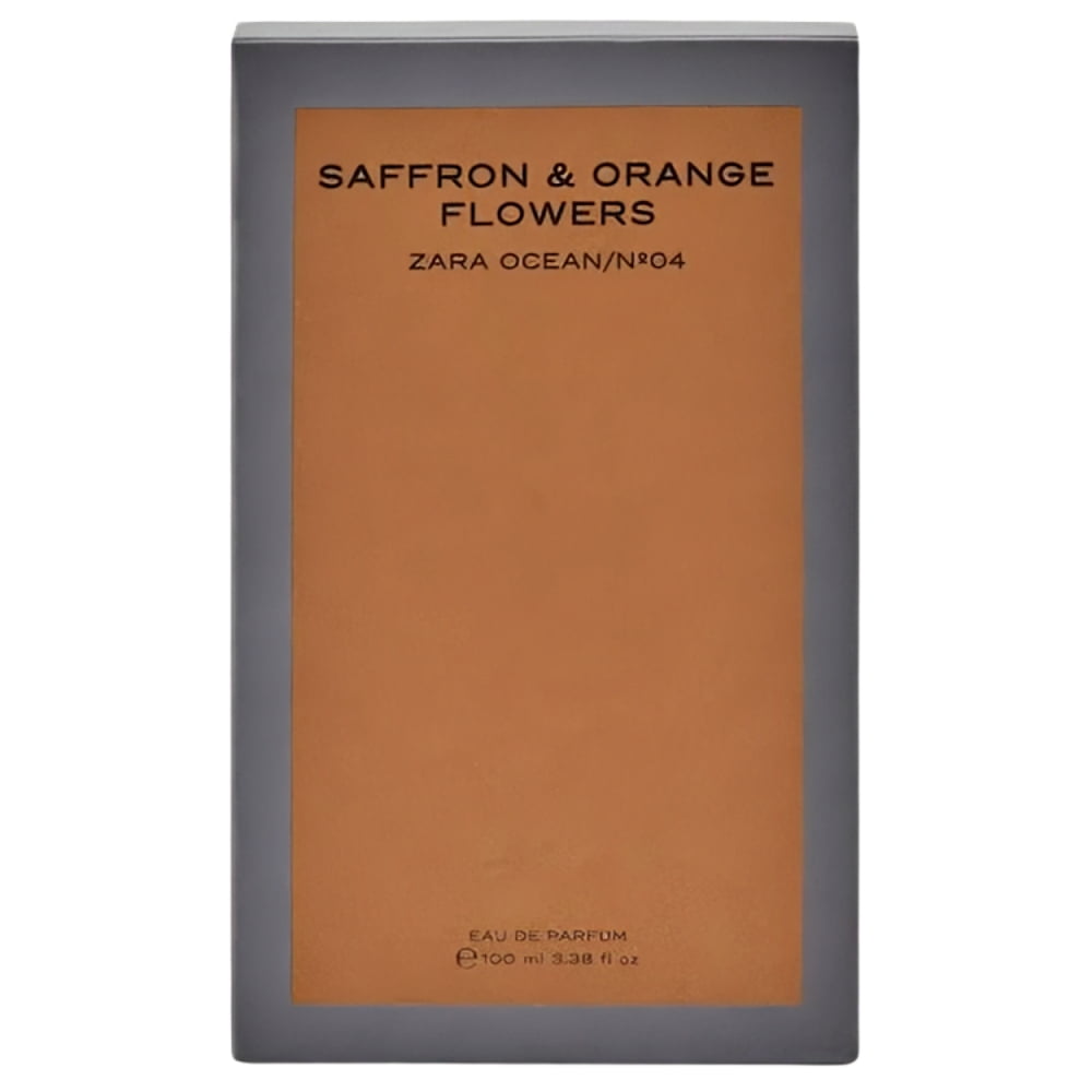 Zara Saffron and Orange Flowers Cologne for Men Warm Citrus Bergamot Spicy Musk and Clean Skin Scent Long Lasting Fragrance Eau de Parfum 100ml (3.38 fl. oz.)