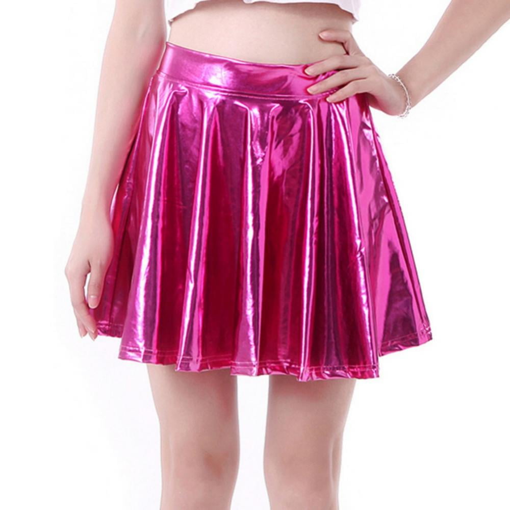 Amazon.com: Women's Elegant Pleated Short Skirt Elastic High Waist  Drawstring Mini Skirt Summer A Line Beach Skirts Lady (Pink, M) : Clothing,  Shoes & Jewelry