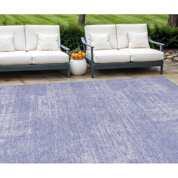 8' X 10' Lavender Purple And Lilac Abstract Washable Indoor Outdoor Area Rug