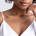thumbnail image 4 of 14K Solid Two Tone Gold French Fleur De Lis Lily Flower Inri Lord Jesus Christ Crucifix Holy Cross Necklace Religious Chain Pendant Charm, 4 of 8