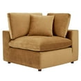 thumbnail image 3 of Ergode Commix Down Filled Overstuffed Performance Velvet 3-Seater Sofa - Cognac, 3 of 5