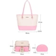 thumbnail image 2 of Bolso de mano para mujer, bolso de hombro tipo shopper, bolso grande de piel, juego de 3, 2 of 5