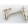 thumbnail image 3 of Kingston Brass KS3106AL Restoration Wall Mount Pot Filler Kitchen Faucet, Polished Nickel, 3 of 5