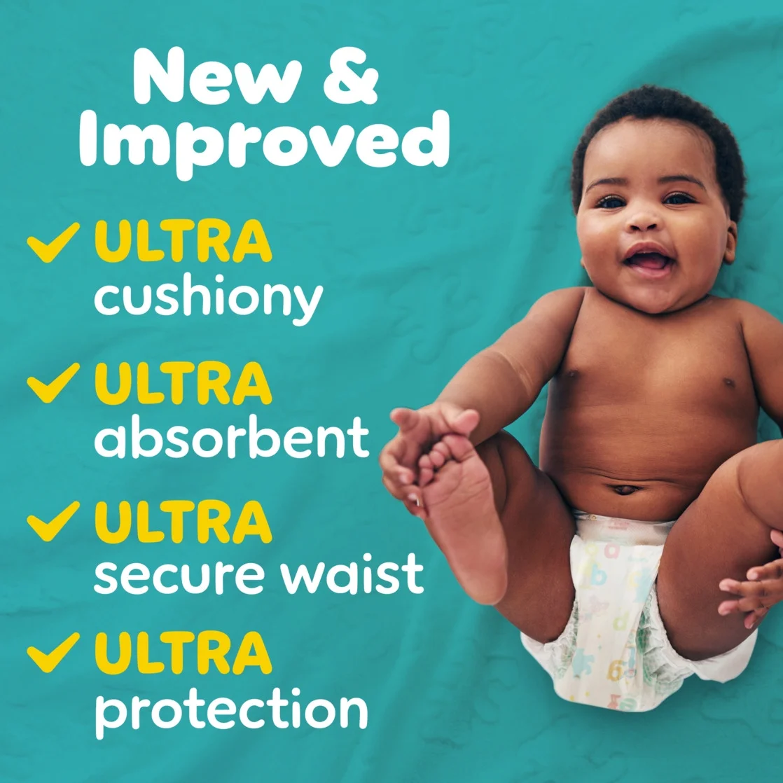 Pampers Baby Dry Diapers Size 5 (128 Count), Disposable Baby Diapers with Overnight Leak Protection