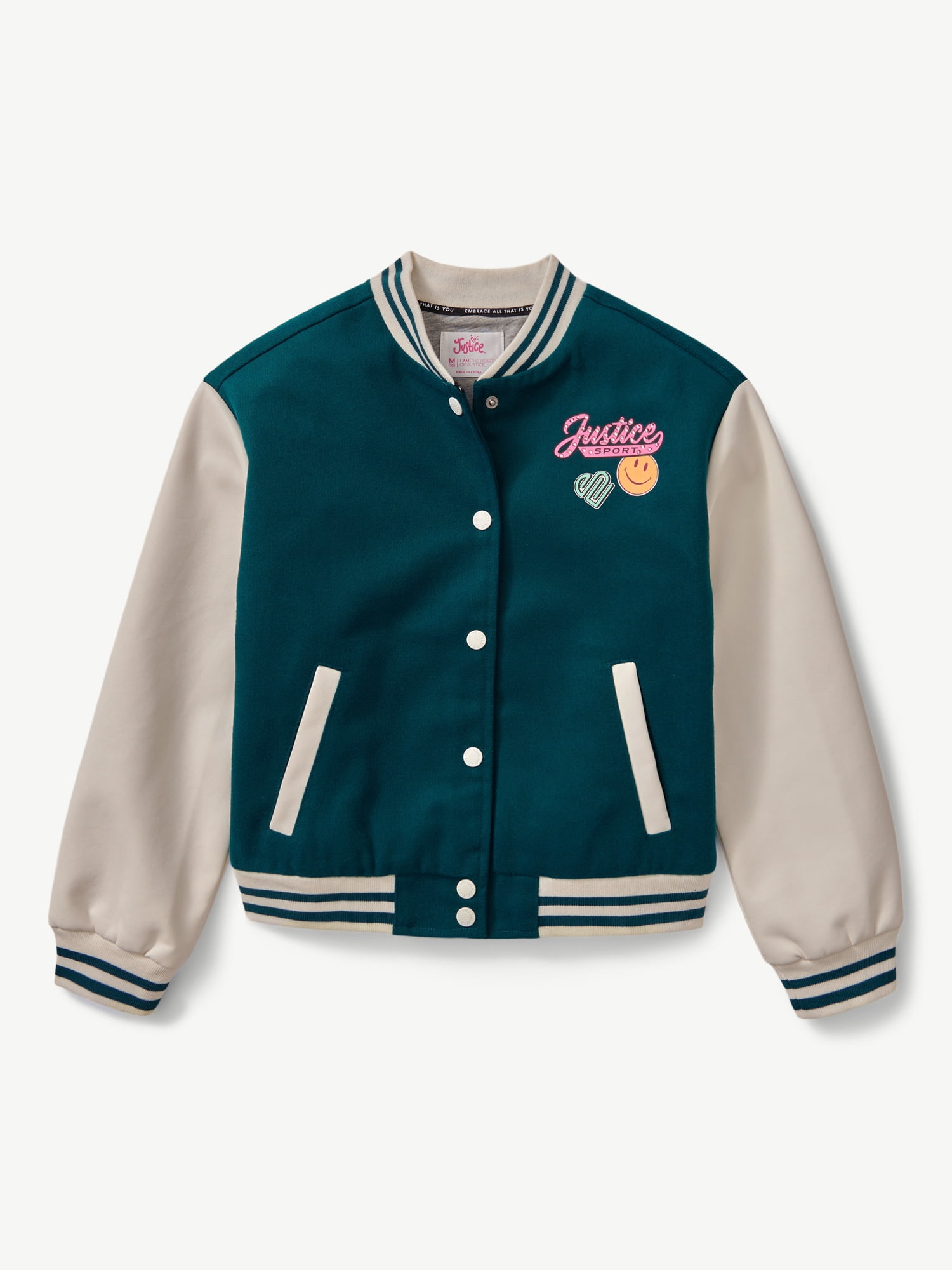 Justice Girls Varsity Jacket Sizes XS XLP Walmart Business Supplies