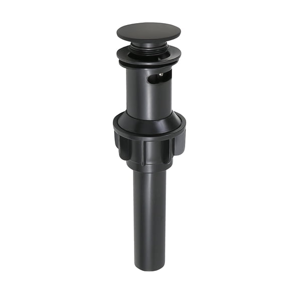 Bathroom Sink Pop-Up Drain Assembly with Overflow for vanity, Matte Black