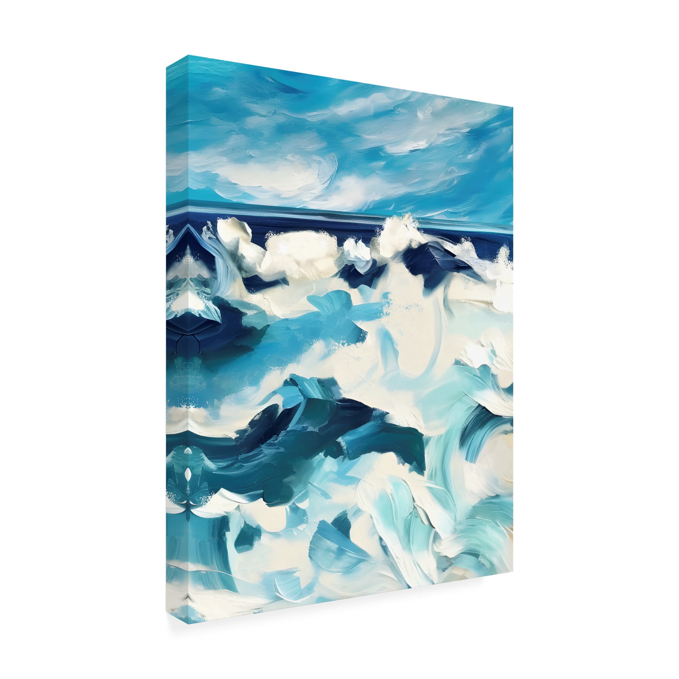 Canvas Wall Art - Tina Lavoie 'Abstract Dramatic Waves I' Wall Art for Living Room, Bedroom, or Office Décor by Trademark Fine Art - 35 x 47 Inches