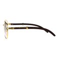 thumbnail image 3 of SA106 Retro Art Nouveau Vintage Style Small Metal Frame Eyeglasses Round Yellow Gold, 3 of 4