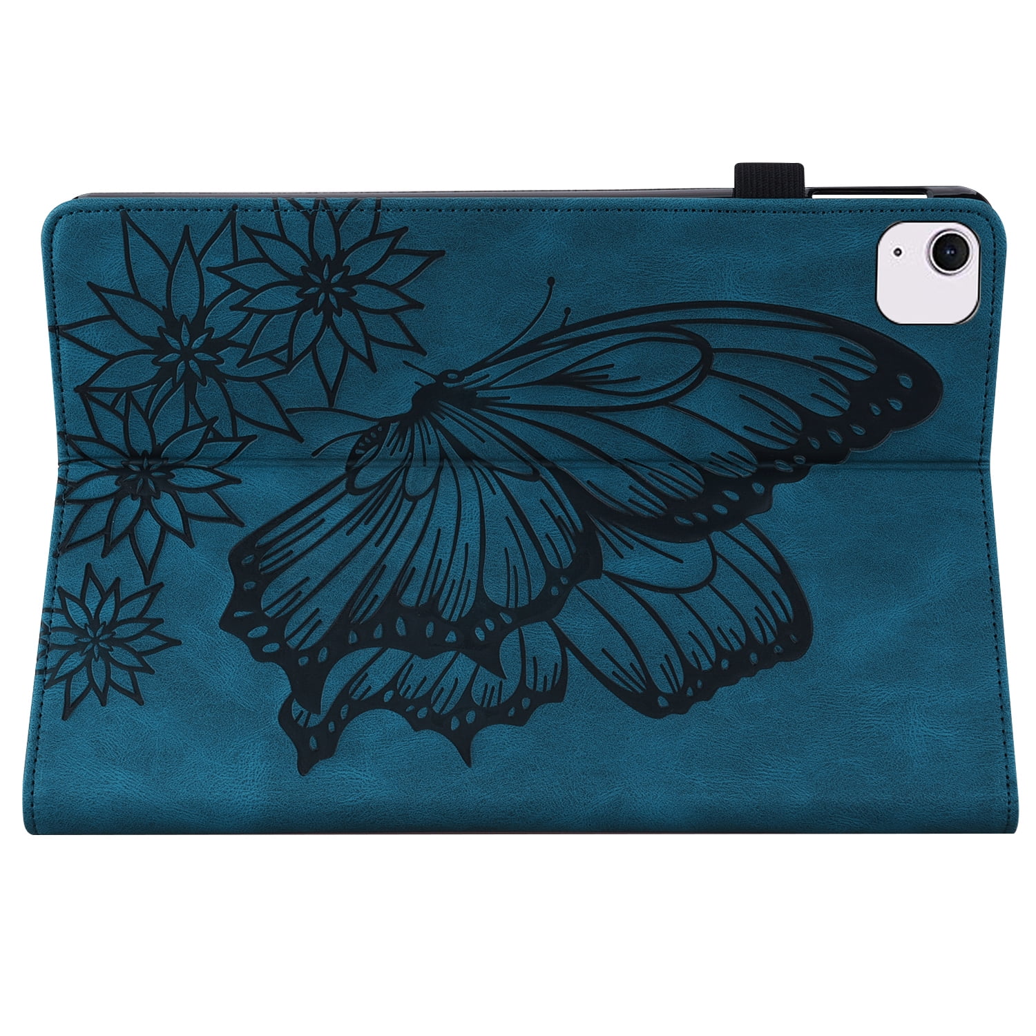 Dteck Butterfly Pattern Case for iPad Air 13 inch 2025/2024,Magnetic PU Leather Smart Auto Wake/Sleep Folio Stand Case Card Slot Pencil Holder Cover for iPad Air 13-in. M3/M2,Blue