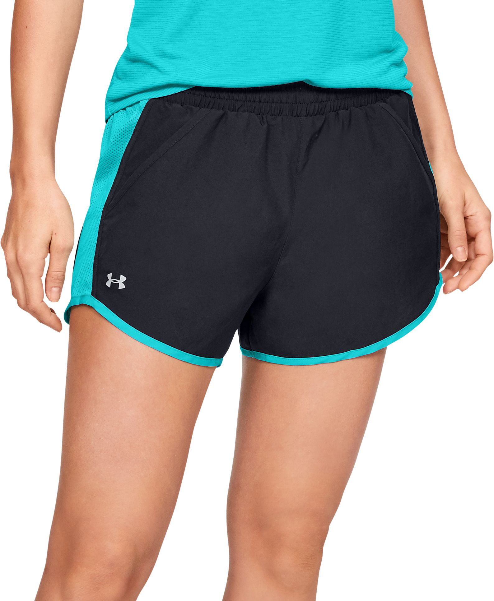 Black Under Armour Fly By Exposed Womens Running Shorts 