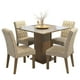 thumbnail image 1 of Juego de Comedor Mesa con Tablero de Vidrio 4 Sillas Marrón/Crema/Imperial Anaju Madesa, 1 of 10
